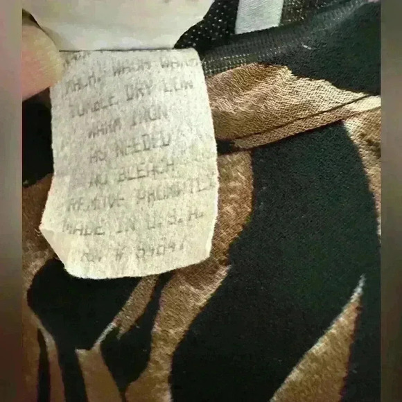 Nicole Studio New York Vintage Animal Print‎ Sheath Lined Layered Dress Sz 14 - Picture 9 of 9